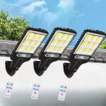 Spot led extrieur solaire avec dtecteur de mouvement [pack de 3], spots extrieurs solaires puissants, ...