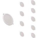 Spot led extra plat downlight rond 12w blanc cct - 3000k / 4000k / 6000k ( pack de 10 ) - silumen