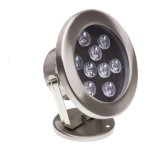 Spot led fixation au sol rgb 12v 9w ip68