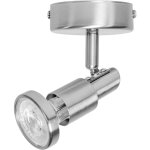 Spot led gu10 avec led lumi�re blanc chaud (2700 k), spot orientable, plafonnier ou applique en nickel ...
