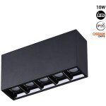 Barcelona led - spot led lin�aire de surface blanc - 10w - ugr18 - irc90 - puce - blanc neutre - noir ...