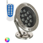 Spot led rgb fixation au sol 24v 15w submersible ip68 rgb