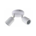 Optonica ? spot led en saillie double orientable blanc gu10 ? 2 spots 10w orientables ? �clairage cibl� ...