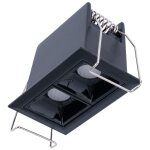 Barcelona led - spot lin�aire led encastrable double 4w - ugr18 - irc90 - puce - blanc neutre - noir