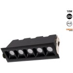 Spot linéaire led encastré 10w - puce osram - ugr18 - irc90 - blanc neutre - noir Spot linéaire led encastré 10w - puce osram - ugr18 - irc90 - blanc neutre - noir