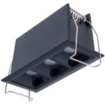 Barcelona led - spot lin�aire led encastr� triple 6w - ugr18 - irc90 - puce - blanc neutre - noir