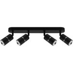 Spot mural et plafonnier dior spt gu10 4l noir / chrome