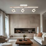 Spot de plafond spot bar plafonnier led lumire de salon mobile, rail lumineux, chrome, 18w 1620lm 3000k, ...