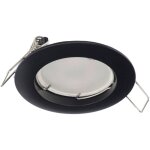 Edo solutions - spot de plafond encastrable ziva ip20 rond noir edo777308