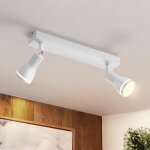 Spot de plafond led 2 ampoules blanc salon plafonnier spot orientable gu10 spot lampe plafonnier moderne ...