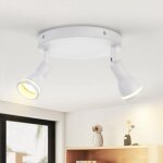 Spot de plafond led 2 ampoules blanc salon plafonnier spot orientable gu10 spot lampe plafonnier moderne ...