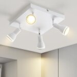 Spot de plafond led 4 ampoules blanc salon plafonnier spot orientable gu10 spot lampe plafonnier moderne ...