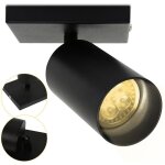 Tolletour - spot de plafond plafonnier led tournante pivotante gu10 mtal lustre plafond noir lampe  ...