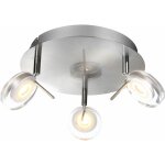 Spot rondell trois spots plafonnier orientable luminaire de salon moderne, 3x led 5w 375lm blanc chaud, ...