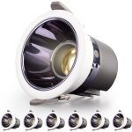 Spot salle de bain led encastrable 6 pack 7w 700lm = 70w incandescence, ip44, blanc chaud 3000k, ac 220 ...