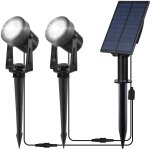 Spot solaire exterieur, blanc lampe solaire exterieur jardin ip65 decorative lampe solaire exterieur ...