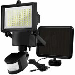 Projecteur solaire noir eclairage puissant panneau solaire dport led blancooper black h22cm avedtecteur ...