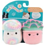 Squishmallows lot de deux jouets en peluche grincants pour chien 9 cm