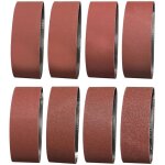 Sruhrak bande abrasive 75x533 mm - grains 2 x 40 / 60 / 80 / 120 / 180 / 240 / 320 / 400 bande de ponceuse ...