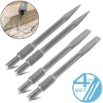 Stahlwerk jeu de 4 burins avec 2 burins plats et 2 burins pointus 30 x 380 mm