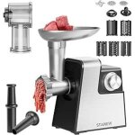 Stanew hachoir �lectrique 2500w, hachoir � viande electrique professionnel avec poussoir � saucisse �lectrique ...