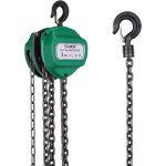 Stanew - palan manuel chane avec crochet pour charges lourdes 1 tonne, hauteur de levage 5 m, vert(1t ...
