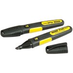 Stanley - lot de 2 - marqueur � pointe biseaut�e - noir