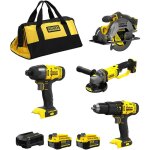 Stanley - fatmax kit sfmck469m2 (sfmcd711 sfmcf800 sfmcg400 sfmcs500 2 x 4, 0 ah chargeur sac de transport ...