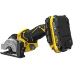 Stanley - fatmax v20 meuleuse 76 mm brushless 18v + 2 batteries 2ah sfmcm300d2 - qw