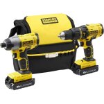 Stanley fmck465c2s perceuse - visseuse � percussion sans fil 18v ? 1, 3ah ? avec sac de transport et ...