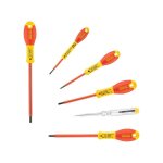 Jeu de 6 tournevis isols 1000v stanley fatmax - 0 - 65 - 441 - electricien + philipps + testeur