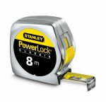 Stanley - m�tre � ruban de poche powerlock l. 8m l. 25mm mm / cm eg ii ku. automatic sb - 0 - 33 - 198 ...