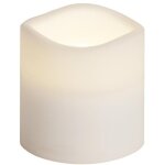 Star trading bougie paul, bougie ronde, blanche, led, minuterie, blanc chaud, extrieur, 7, 5 cm