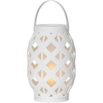 Star - trading lanterne  batterie lanterne  flamme, 23 cm, blanc