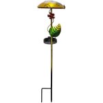 Piquet de terre solaire salona, dcoration, led, extrieur, design de fleurs et de coccinelles, capteur ...