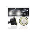 2pcs super bright 3. 0projecteur universel led antibrouillard 12v 10w blanc cob halo angel eyes anneaux ...