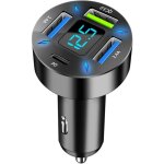 Chargeur de voiture 4 ports allume cigare usb, prise usb rapide 50 w qc3. 0 et pd et manomtre led, compatible ...