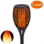 Lampe torche de jardin solaire, torche solaire avec chargement usb et clairage de jardin solaire tanche ...