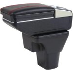 Szss - car accoudoir central de voiture en cuir noir de remplacement pour hyundai accent / verna 2006 ...