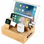 Station de charge en bambou support de bureau et station de charge pour plusieurs appareils station d'accueil ... Station de charge en bambou support de bureau et station de charge pour plusieurs appareils station d'accueil ...