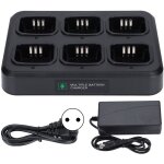 Station de charge rapide six voies pour batteries de talkies - walkies motorola, 110?240v eu