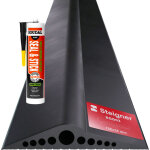 Steigner seuil de garage 2, 375m en epdm noir 28 mm x 155 mm, sgd03 - kit isolant avec 1x colle montage ...