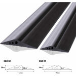 Steigner - seuil de porte garage en epdm, 4 m, 14 mm x 78 mm, sgd01