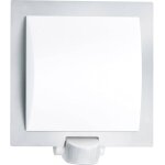 Applique ext�rieure avec d�tecteur de mouvement steinel l20 s 566814 e27 60 w argent s45293