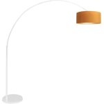 Steinhauer - lampadaire lampadaire arc lampe de salon velours or blanc h 180 cm