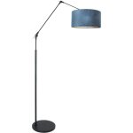 Steinhauer - lampadaire articul� lampe textile bleu noir r�glable en hauteur mobile