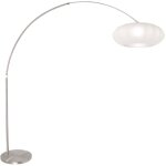 Lampe arc lampadaire lampe de salon m�tal soie h 240 cm 3806st