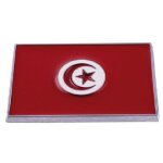 Sticker 3d - drapeau tunisie - 70x50mm
