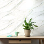 Sticker mural carrelage adhsif cuisine salle de bain - 24 stickers carrelages marbre blanc de milan ...
