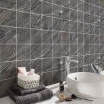 Sticker mural carrelage adhsif cuisine salle de bain - 24 stickers carrelages marbre gris de mosta - ...